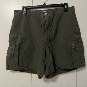 Columbia Cargo Pockets Olive Belted Shorts Women's Large Hiking XL4059 VTG